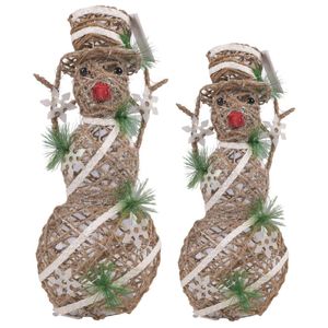 Muneco nieve c \ luz x2 pz.ref:al-23222 (45-55cm)