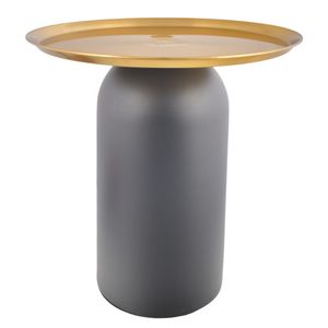 Mesa Centro Metálica Home Life, Negro con Dorados, 50x53cm, es25800