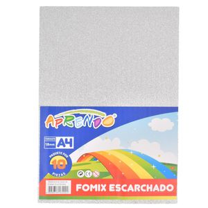 Fomix adh. escarchado a4 plateado x10pz. ref:gl-eva-016