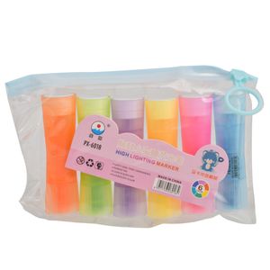 Resaltador, Colores Surtidos, 6 Piezas, 8cm, san5030