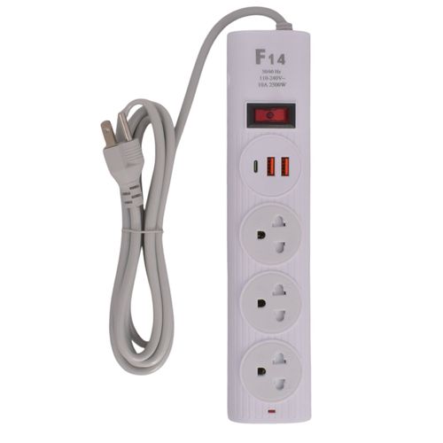 Extension 3 enchufes 2 usb 1 tipo c ref:ee0047