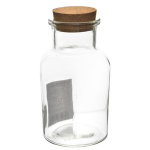 Envase de vidrio c \ tapa corcho ref:tw1421-5 (4.7x4.7x8.9cm)