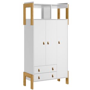 Ropero 3p 2c c \ nicho fantasia matte blanco 4375.3