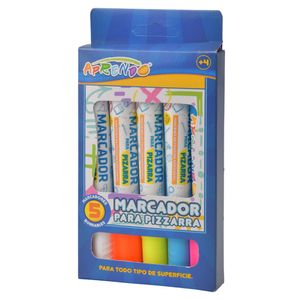 Marcador Pizarra Aprendo, Colores Surtidos, 5 Piezas, 14cm, ma5u