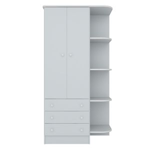 Ropero 2p 3c doce sonho gris mate \ blanco ref:825.74