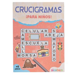 Libro actividades crucigramas c \ stickers sba-2356