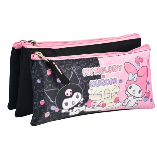 Cartuchera Triple My Melody y Kuromi, 11x22cm, ept178371-rs