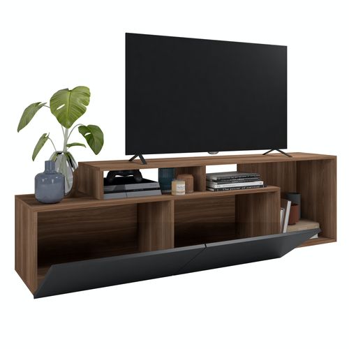 Rack para Tv Brv, 2 Puertas, 2 Nichos, Castaño, 37.5x46x164cm, BR 540-228