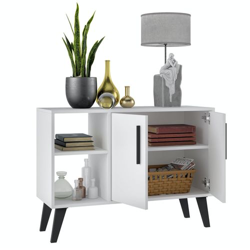 Buffetera Brv, 2 Puertas, 2 Nichos, Blanco, 33x65x90cm, BPP 63-205