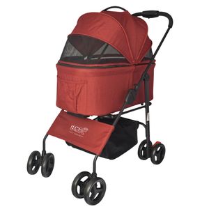 Coche p \ mascotas c \ visera rojo ref:san5316 (99x67x50cm)