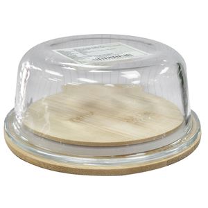 Porta Queso Bamboo Vidrio, 9x22cm, bxh00026-1