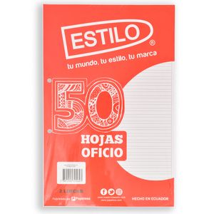 Hojas bond tamaño oficio 2l x50h ref:3979