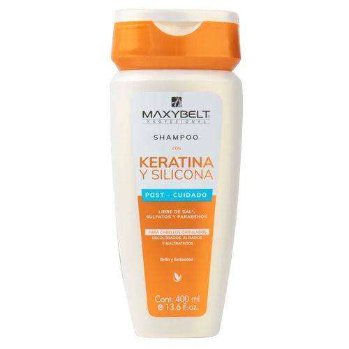 Shampoo keratina con silicona 08035245 maxybelt 400ml