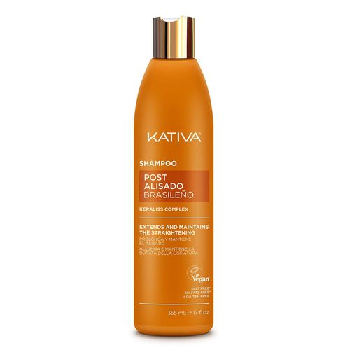 Shampoo Kativa, Post Alisado Brasileño, 355ml, 75063730