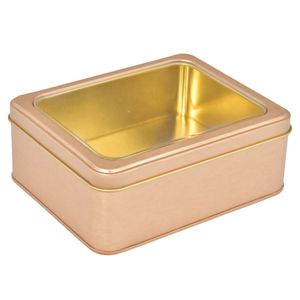 Caja metal rect. c \ tapa trans. ref:es27374 (13,5x11,5cm)