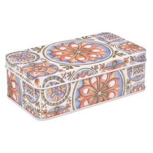 Caja metal rectangular mandala ref:es27345 (11,5x6x6,4cm)