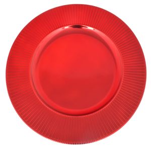 Plato base plast.rojo ref:es27065 (33cm)