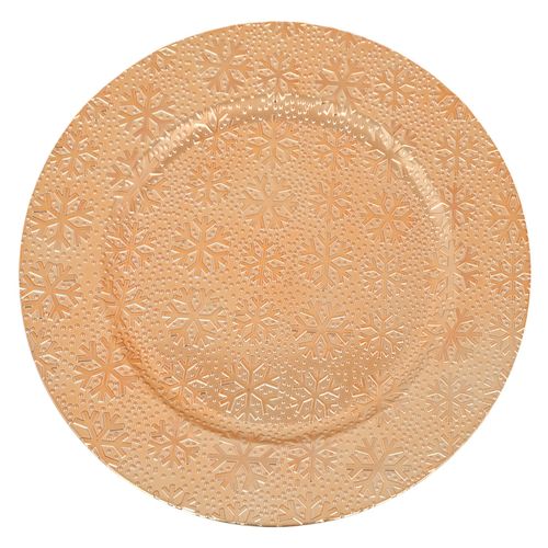 Plato Navideño, Base Plástica, Cobre, 33Cm, Es27066