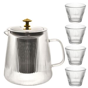 Jarra c \ vaso vidrio x5 pz.ref:san5392 \ jysj-205 (1lt 70ml)