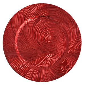 Plato base plast.rojo ref:es27044 (33cm)