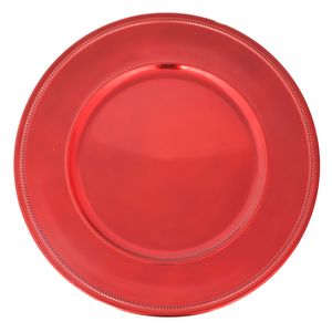 Plato base plast.rojo ref:es27054 (33cm)