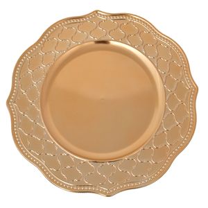 Plato base plast.dorado ref:es27071 (33cm)