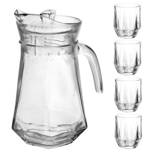 Jarra c \ vaso vidrio x5 pz.ref:san5398 \ mnlk-5 (1lt 285ml)