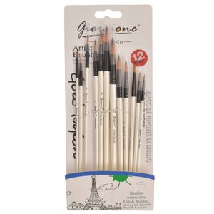 Set de pinceles punta redonda x12pz. ref:es26695