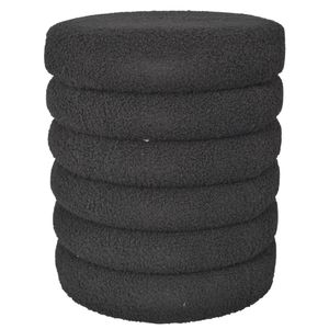Asiento Otomano Home Life, Color Negro, 37x40cm, ES27394