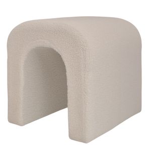 Asiento Otomano, Color Crema, 40x40x45cm, ES27396
