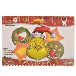 Globo aluminio grinch x5 pz.ref:es26931