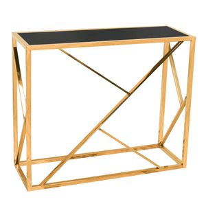 Consola acero vidrio (81.5x27.5x68cm \ 89x34.7x80cm) ref:es27378 81.5x27.5x68cm