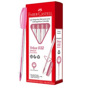Boligrafo faber trilux rosado ref:bo.f.3209