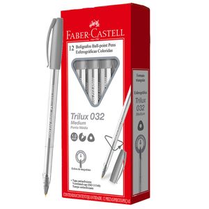 Boligrafo faber trilux plateado ref:bo.f.3214