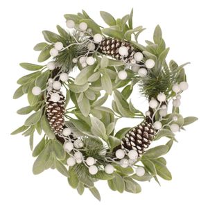 Adorno nav.corona blanco \ verde d11-322a-2c18 (18 pulg.)