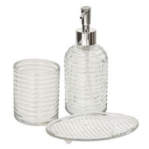 Accesorio p \ bano vidrio x3 pz.ref:es27468 (24.5x18x8cm)