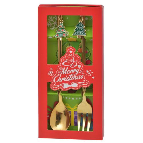 Cubiertos Navideños, 2 Piezas, 14Cm, Es28265