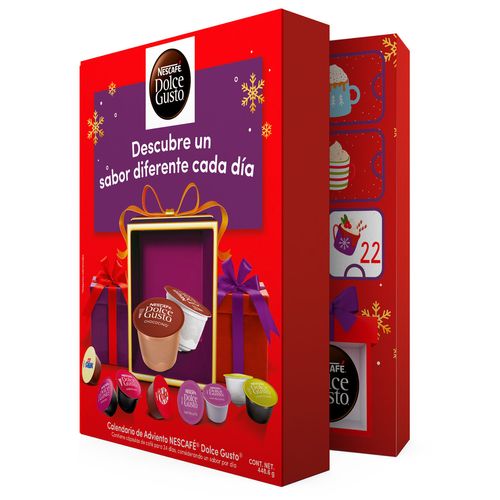 Nescafé Dolce Gusto, Calendario De Adviento, Incluye 24 cápsulas, 448,6gr
