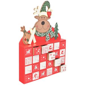 Calendario Adviento, Navideño, Madera, 5cmx41cm28cm, ES27247
