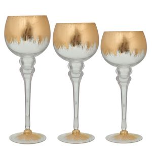 Candelabro vidrio copa x3 pz.ref:es20274 (30x35x40)