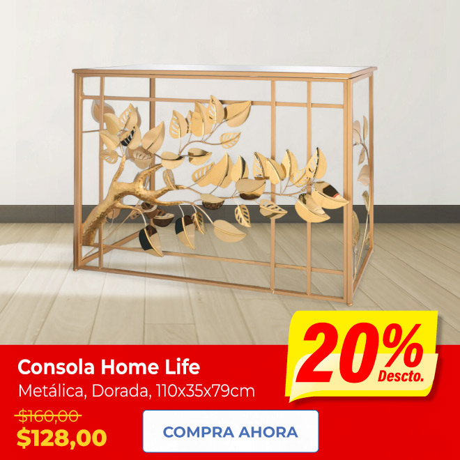 Consola Home Life, Metálica, Dorada