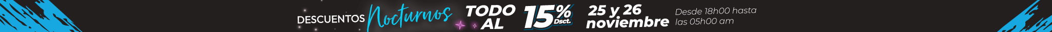 Promo Nocturna TODO al 15t% Dsct