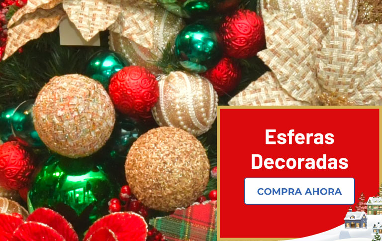 Esferas Decoradas para Árbol de Navida