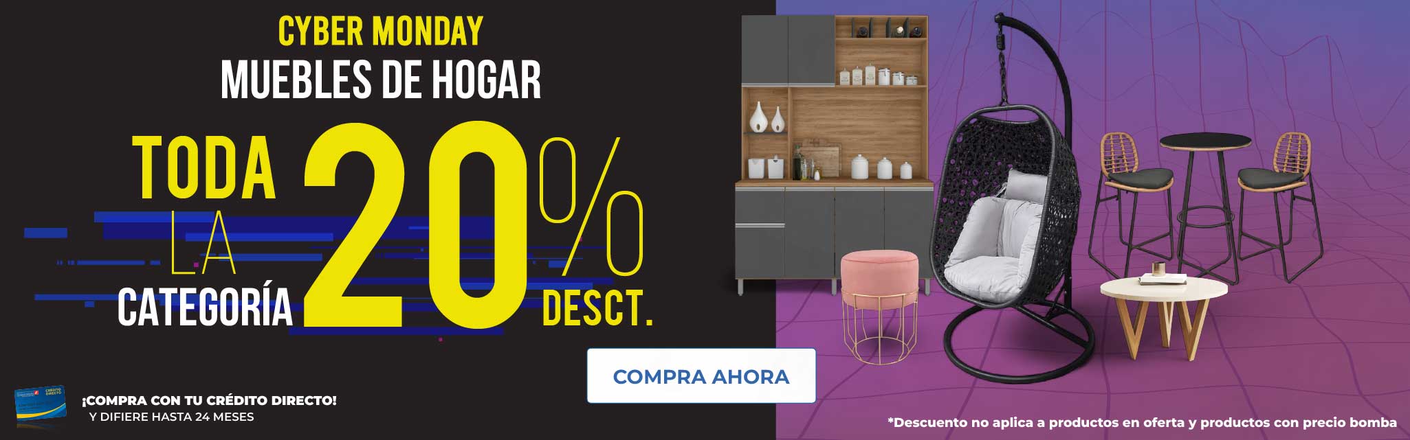 TODO muebles de hogar al 20% Dsct
