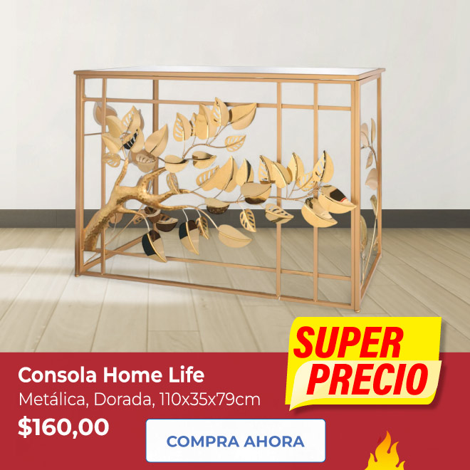 Consola Home Life, Metálica, Dorada
