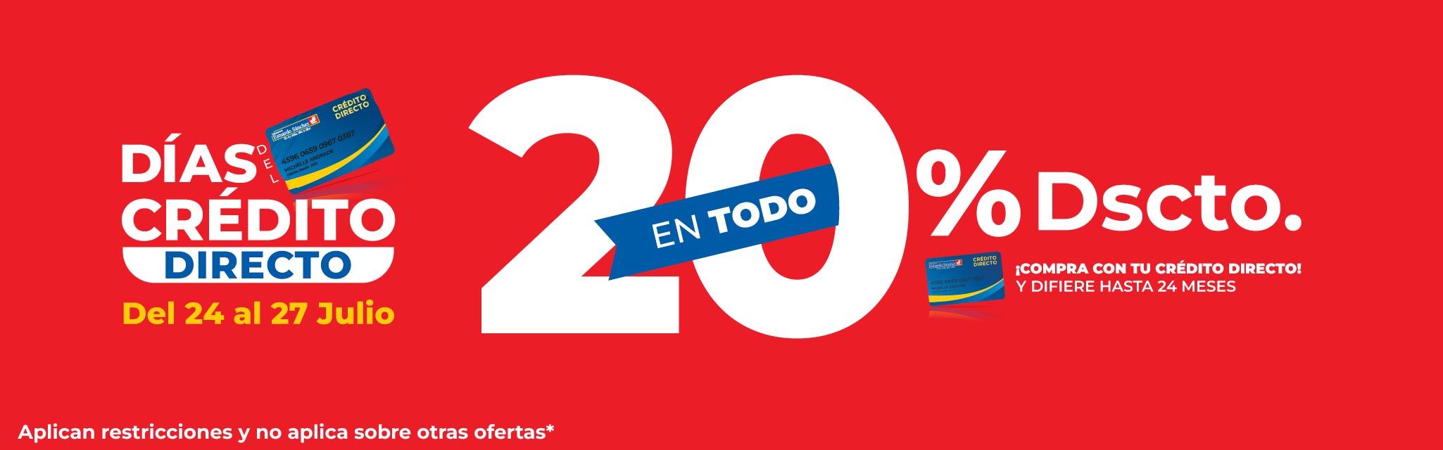Llegaron los días del crédito TODO al 20% Dsct