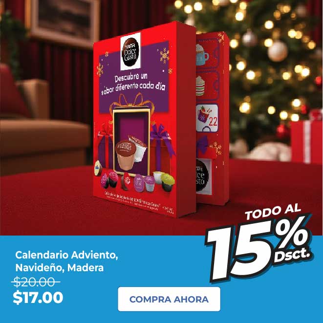 Nescafé Dolce Gusto, Calendario De Adviento, Incluye 24 cápsulas, 448,6gr