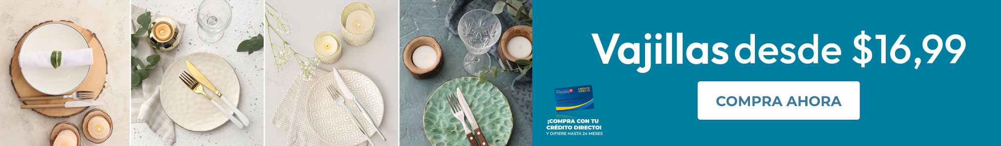 Vajillas desde $16.99
