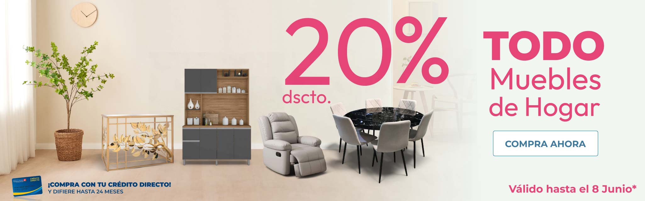 TODO muebles de hogar al 20% Dsct