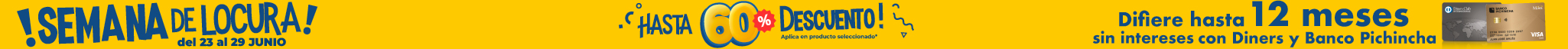 Semana de locura hasta el 60% Dsct